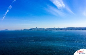 Olhando San Francisco da ponte.