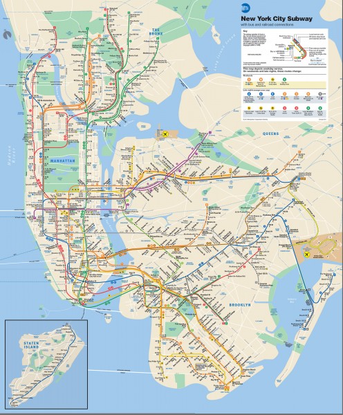 Mapa completo do Metro de New York